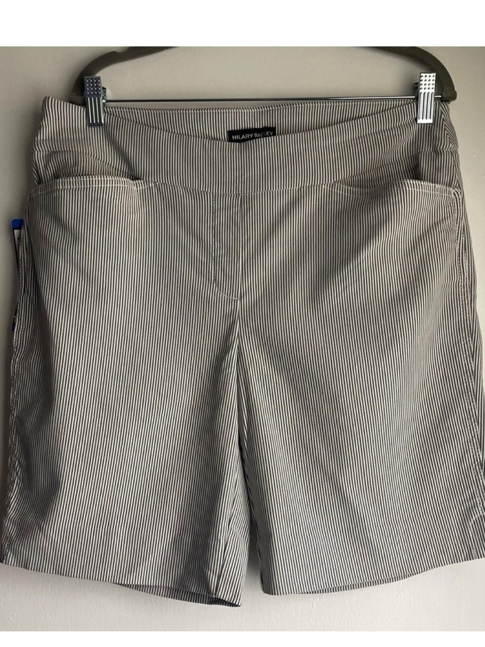 Hilary Radley Gray and White Pinstripe Women’s Shorts